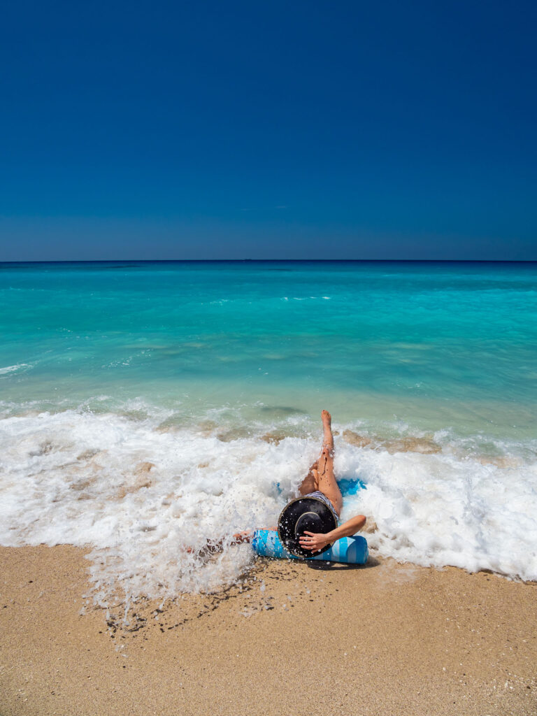 Woman At The kefalonia beaches